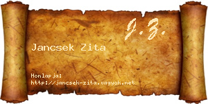 Jancsek Zita névjegykártya